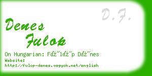 denes fulop business card